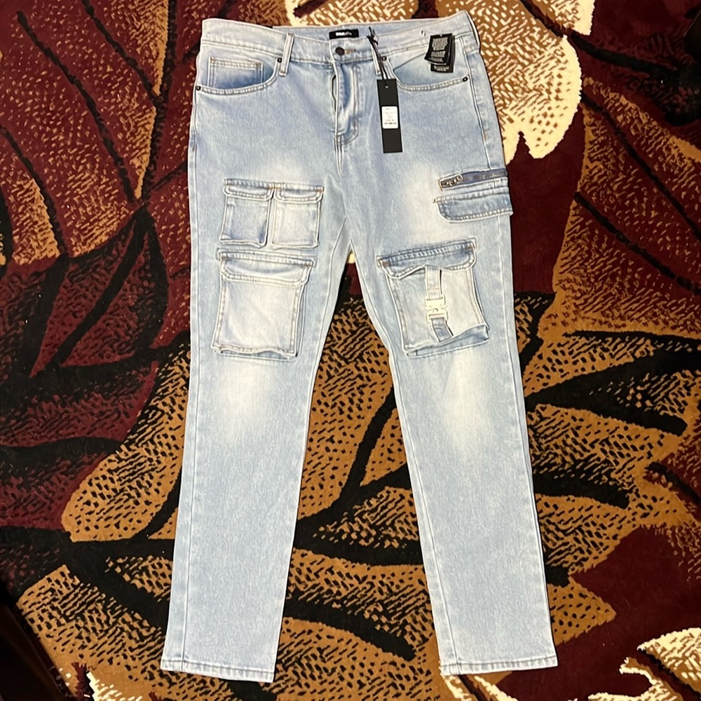 Blue jeans stone wash